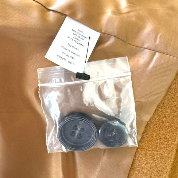 TALBOTS CAMEL WOOL BLEND COAT JACKET SIZE 6 NWOT MRSP $269/$179 - Picture 13 of 14